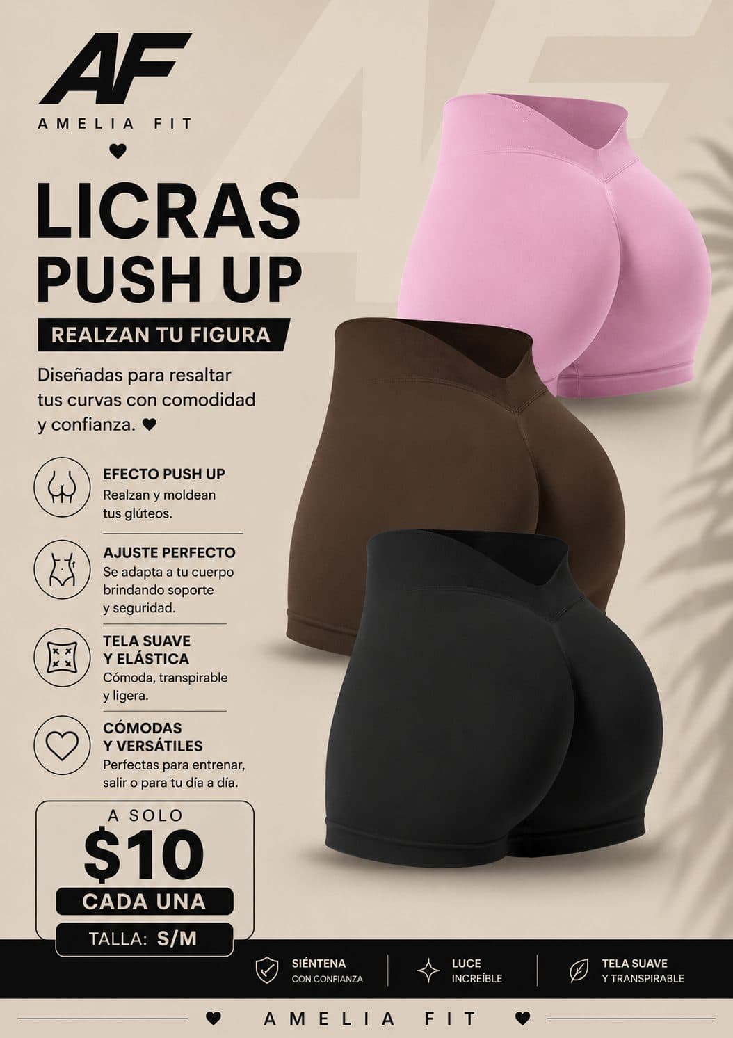 Short efecto push up